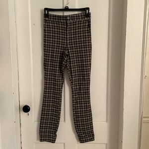 Hollister Ultra High Rise Plaid Skinny Pants Size XS